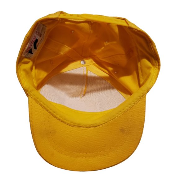 Vintage Toppers I Love Cat Machines Baseball Cap Hat Yellow Youth OS 1995 Retro - Picture 2 of 10